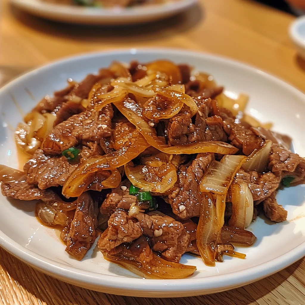 photo d'un boeuf aux oignons