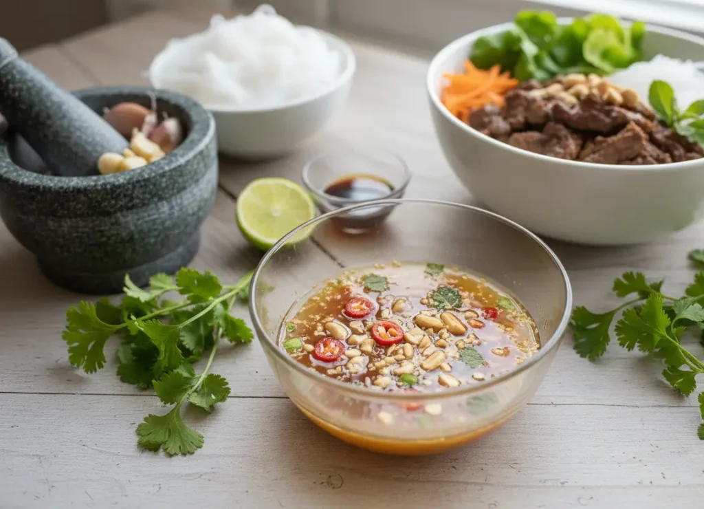 sauce bo bun accompagnement