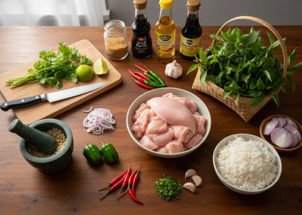 poulet basilic thaï ingrédients